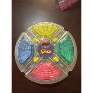 ⭐️Vintage Simon 1998 Clear Neon Hasbro Handheld Electronic Memory Game Tested